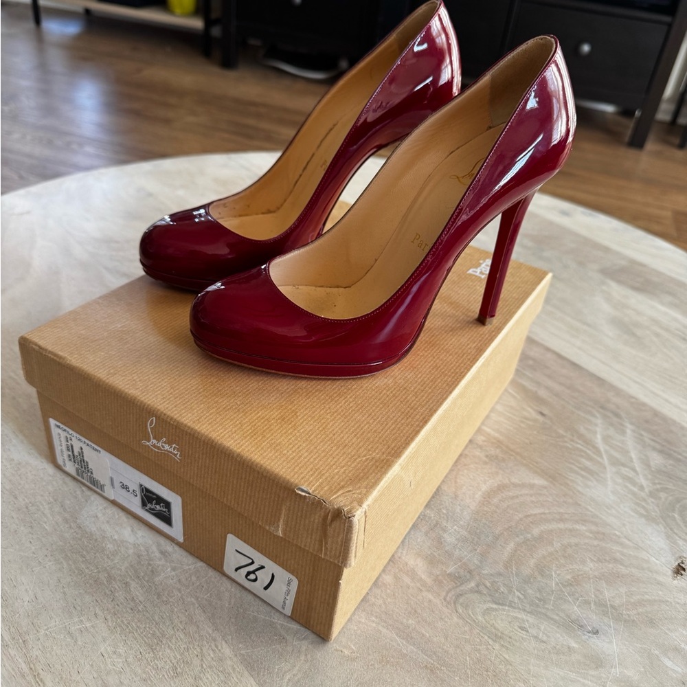 Christian Louboutin Neofilo 120 Patent Pumps Rouge 38.5